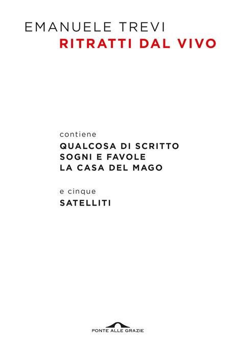 Ritratti dal vivo - Emanuele Trevi - copertina