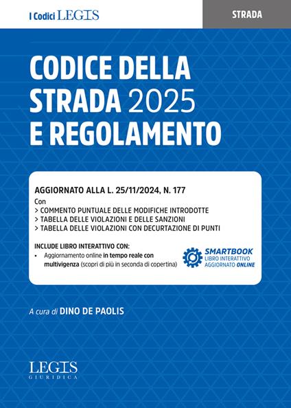 Codice della strada 2025 e regolamento - copertina