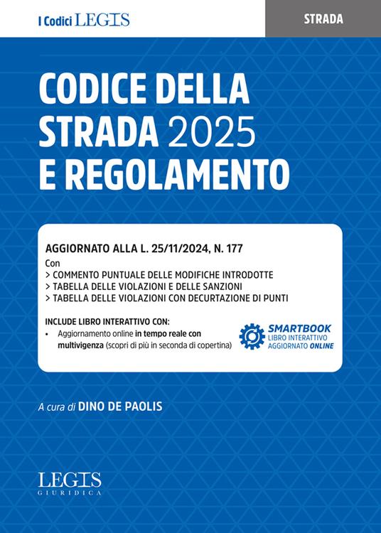 Codice della strada 2025 e regolamento - copertina