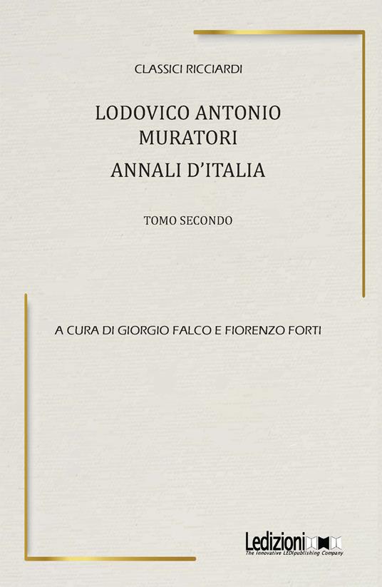 Ludovico Antonio Muratori. Annali d'Italia. Vol. 2 - copertina