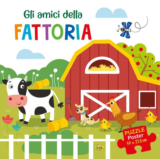 Gli amici della fattoria. Puzzle poster. Ediz. a colori - copertina