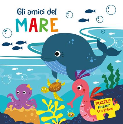 Gli amici del mare. Puzzle poster. Ediz. a colori - copertina