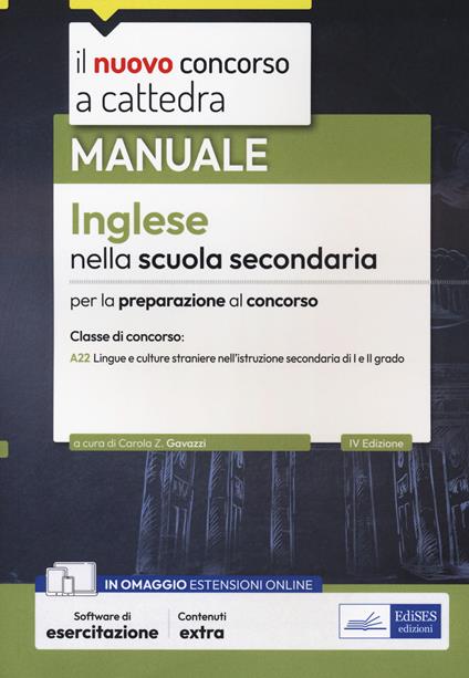 Inglese nella scuola secondaria. Manuale per la preparazione al concorso. Con software di esercitazione - copertina