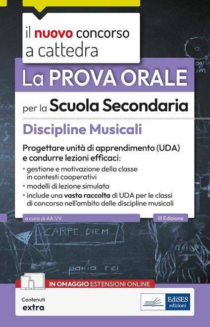 La prova orale per la scuola secondaria. Discipline musicali. Progettare unità di apprendimento UDA e condurre lezioni efficaci. Con espansione online - copertina