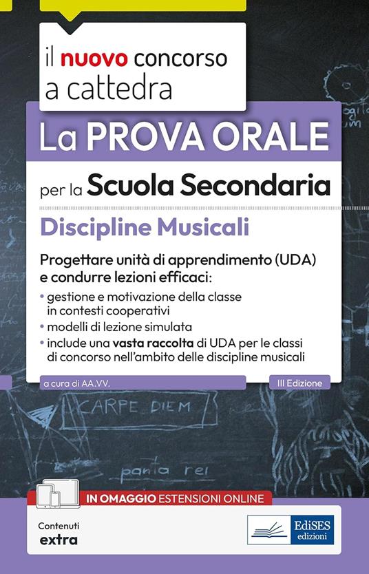 La prova orale per la scuola secondaria. Discipline musicali. Progettare unità di apprendimento UDA e condurre lezioni efficaci. Con espansione online - copertina