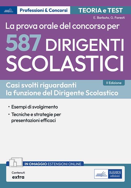 Concorso per 587 dirigenti scolastici. La prova orale. Con espansione online - copertina