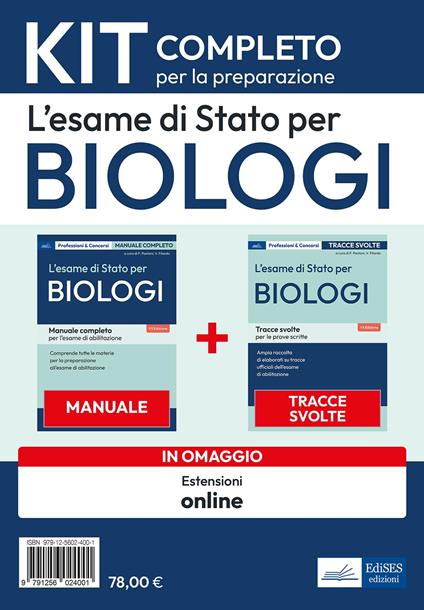 L'esame di Stato per biologi. Kit completo. Con espansione online - copertina