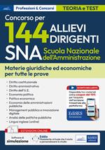 Concorso per 144 allievi dirigenti SNA (Scuola Nazionale dell'Amministrazione). Manuale