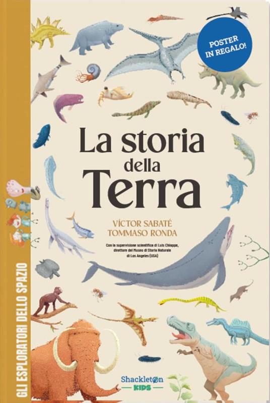 La storia della Terra. Libro per bambini con contenuti e attività extra. Ediz. a colori. Con Poster - Víctor Sabaté,Tommaso Ronda - copertina