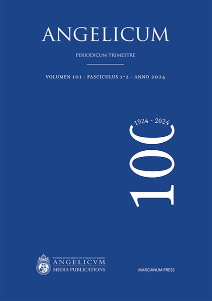 Angelicum (2024). Vol. 101 - copertina