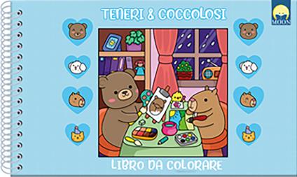 Teneri & coccolosi. Libro da colorare. Ediz. a spirale - copertina