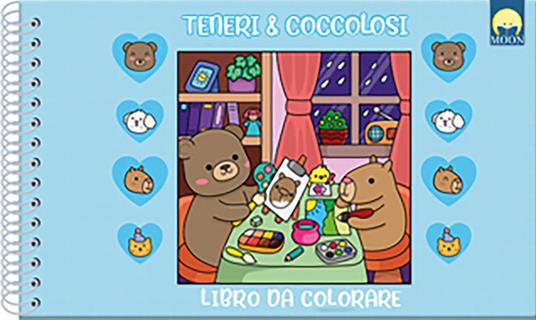 Teneri & coccolosi. Libro da colorare. Ediz. a spirale - copertina