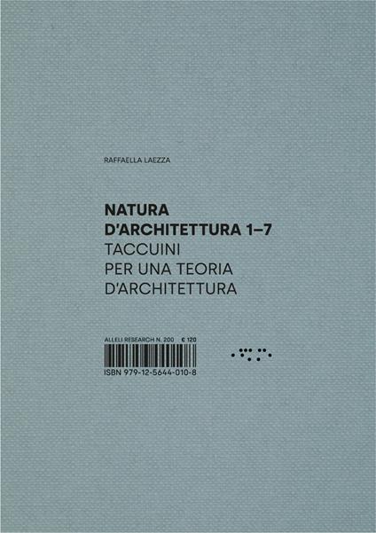 Natura d'architettura. Taccuini per una teoria d'architettura. Vol. 1-7 - Raffaella Laezza - copertina