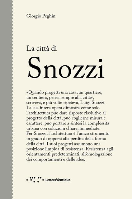 La città di Snozzi - Giorgio Peghin - copertina