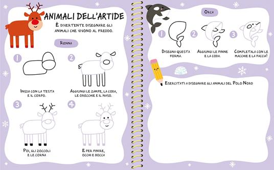 Simpatici animali. Ediz. a spirale. Con 8 acquerelli. Con pennello. Con stencil - Danielle Mudd - 2