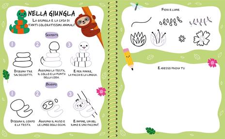 Simpatici animali. Ediz. a spirale. Con 8 acquerelli. Con pennello. Con stencil - Danielle Mudd - 3