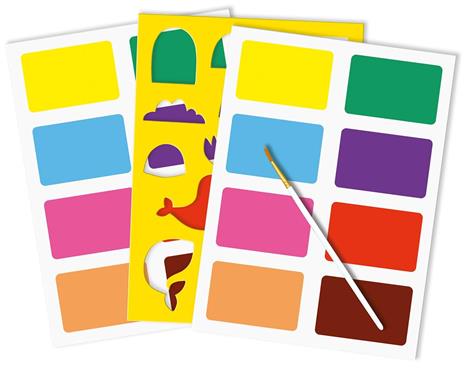 Simpatici animali. Ediz. a spirale. Con 8 acquerelli. Con pennello. Con stencil - Danielle Mudd - 5