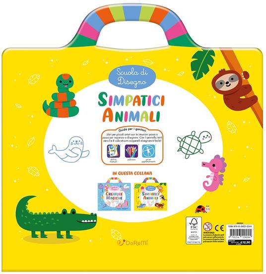 Simpatici animali. Ediz. a spirale. Con 8 acquerelli. Con pennello. Con stencil - Danielle Mudd - 6