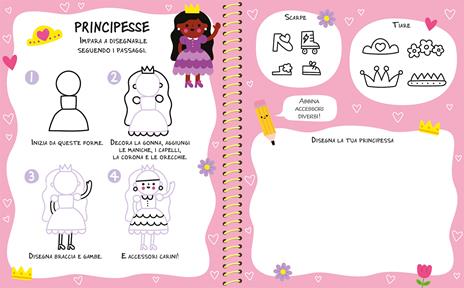 Creature magiche. Scuola di disegno. Ediz. a spirale. Con 8 acquerelli. Con pennello. Con stencil - 6