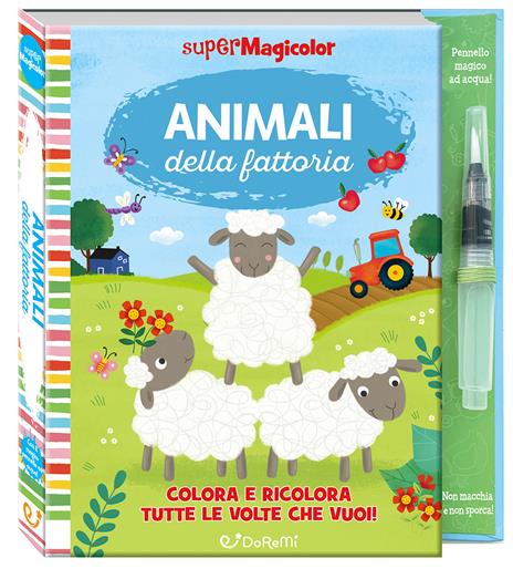 Animali della fattoria. Ediz. illustrata. Con pennello magico ad acqua - copertina
