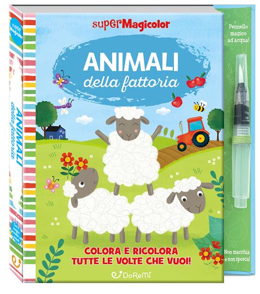 Animali della fattoria. Ediz. illustrata. Con pennello magico ad acqua - copertina