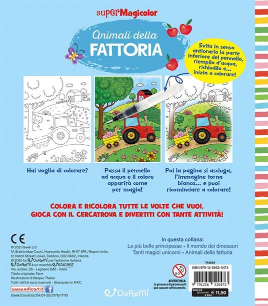 Animali della fattoria. Ediz. illustrata. Con pennello magico ad acqua - 5
