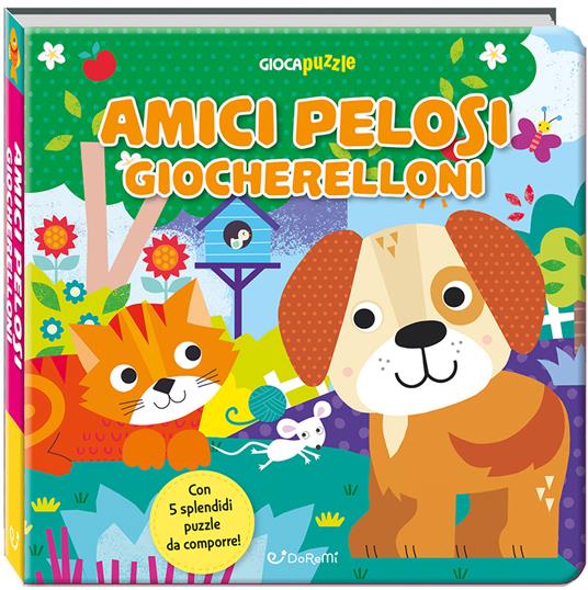 Amici pelosi giocherelloni. Giocapuzzle. Ediz. a colori - copertina