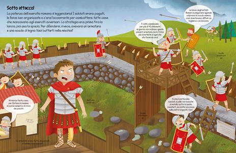 Antichi romani. Gioca, attacca e impara. Il libro sticker. Ediz. illustrata - 2