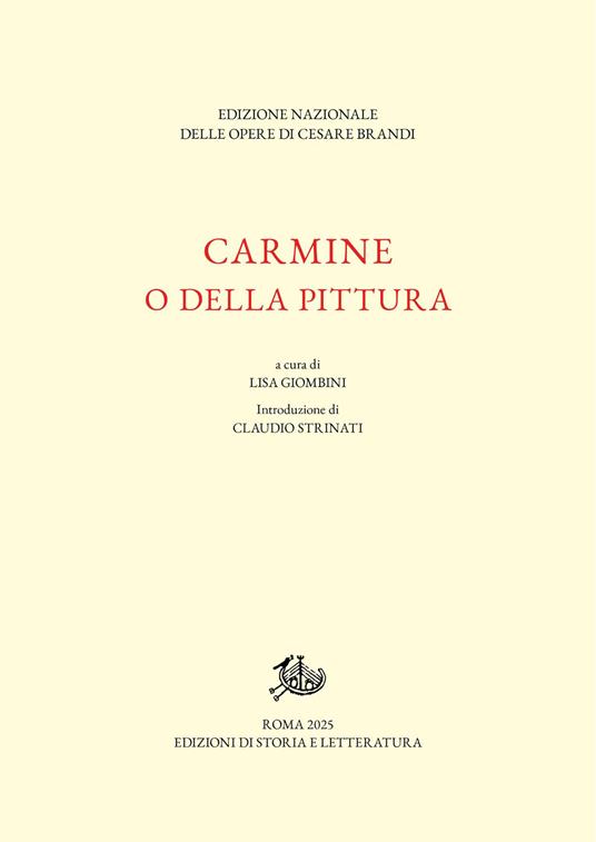 Carmine o della pittura - Cesare Brandi - copertina