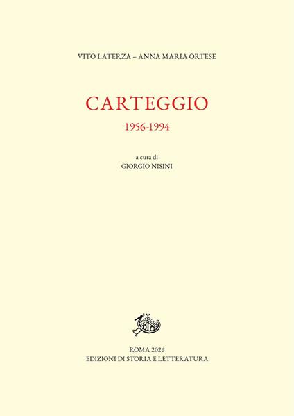 Carteggio 1956–1994 - Vito Laterza,Anna Maria Ortese - copertina