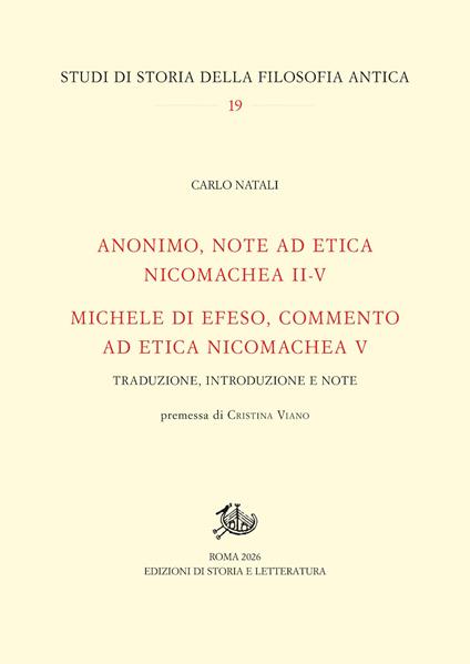 Anonimo, Note ad Etica Nicomachea II-V-Michele di Efeso, Commento ad Etica Nicomachea V - Carlo Natali - copertina