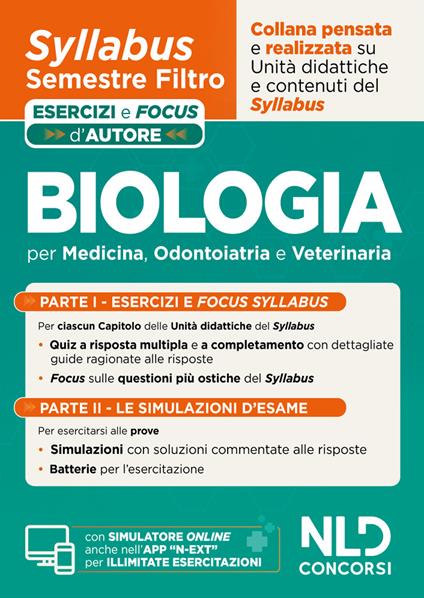 Biologia. Syllabus semestre filtro medicina. Esercizi e focus d'autore. Con simulatore online - copertina