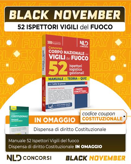 Concorso 52 Ispettori Logistico Gestionali Vigili del Fuoco. Manuale di teoria e quiz per tutte le prove. Con software di simulazione - copertina