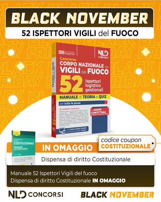 Concorso 52 Ispettori Logistico Gestionali Vigili del Fuoco. Manuale di teoria e quiz per tutte le prove. Con software di simulazione - copertina