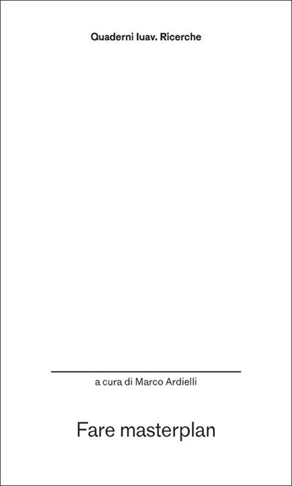 Fare masterplan - copertina