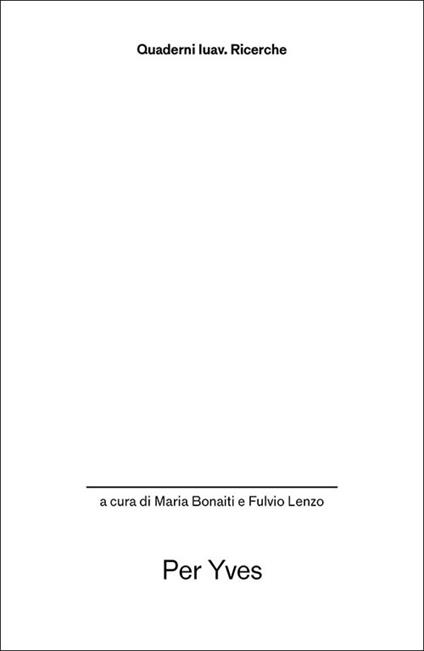 Per Yves - copertina