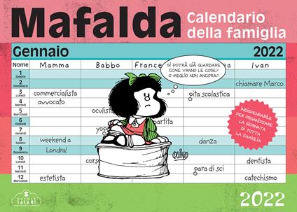 Mafalda. Calendario della famiglia 2022 - Quino - copertina