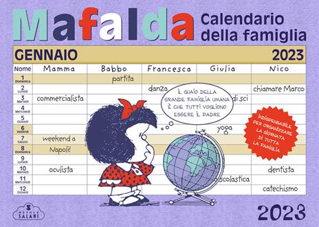 Mafalda. Calendario della famiglia 2023 - Quino - copertina