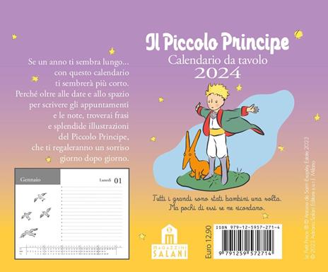 Il Piccolo Principe. Calendario da tavolo 2024 - Antoine de Saint-Exupéry - 2