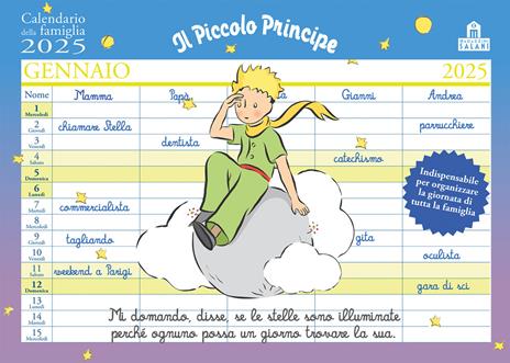 Il Piccolo Principe. Calendario della famiglia 2025 - Antoine de Saint-Exupéry - copertina