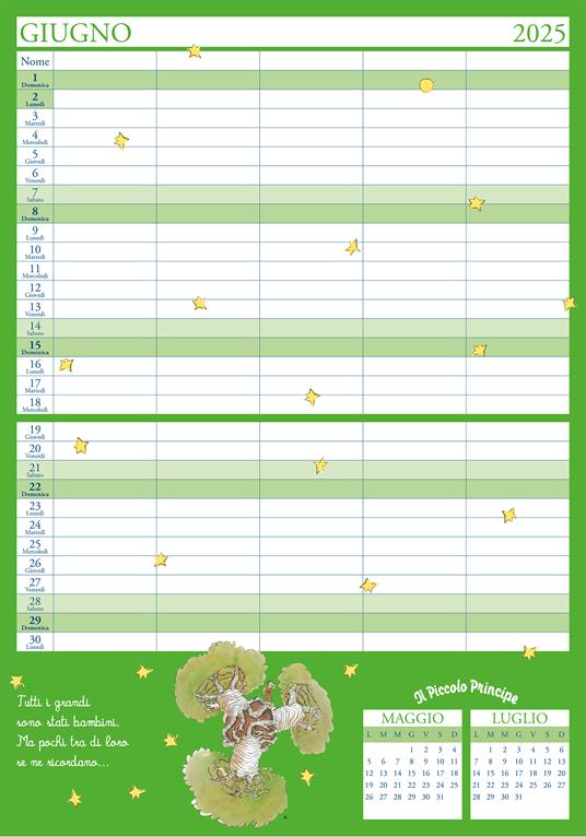 Il Piccolo Principe. Calendario della famiglia 2025 - Antoine de Saint-Exupéry - 2