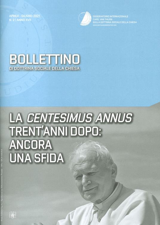 Bollettino di dottrina sociale della chiesa (2021). Vol. 2 - copertina