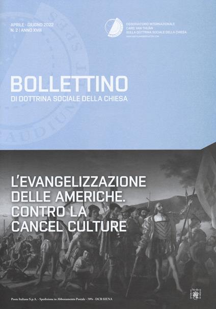 Bollettino di dottrina sociale della Chiesa (2022). Vol. 2 - copertina