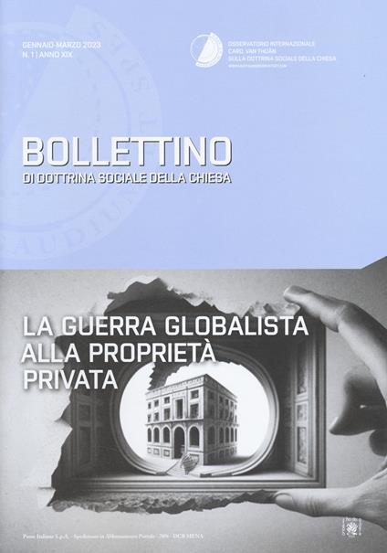 Bollettino di dottrina sociale della Chiesa (2023). Vol. 1 - copertina