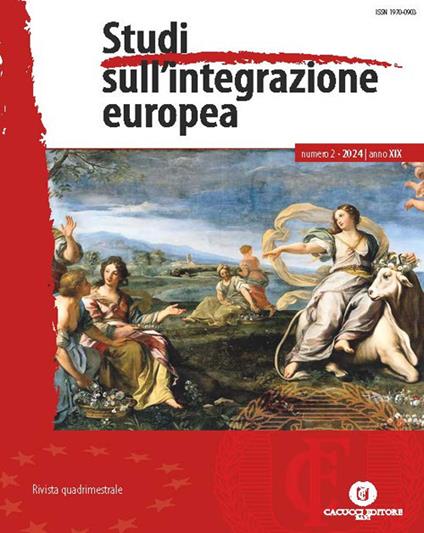 Studi sull'integrazione europea (2024). Vol. 2: Maggio/agosto - copertina