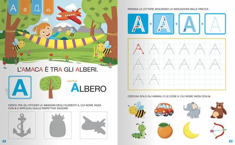Imparo le lettere. Con adesivi. Ediz. a colori - Monica Fabbri - 3
