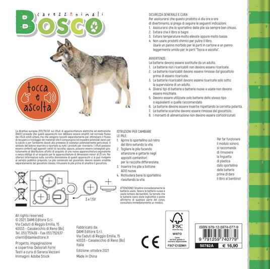 Bosco. CarezzAnimali tocca e ascolta. Ediz. a colori - Serena Vezzani - 2