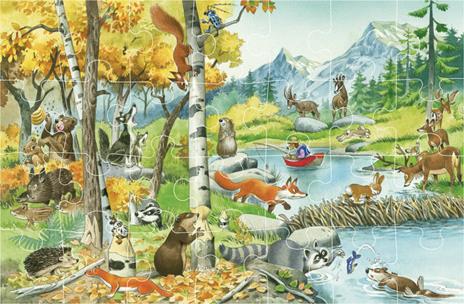 Gli animali del bosco. Storie da costruire. Ediz. a colori. Con puzzle 28 pezzi - Anna Casalis - 4