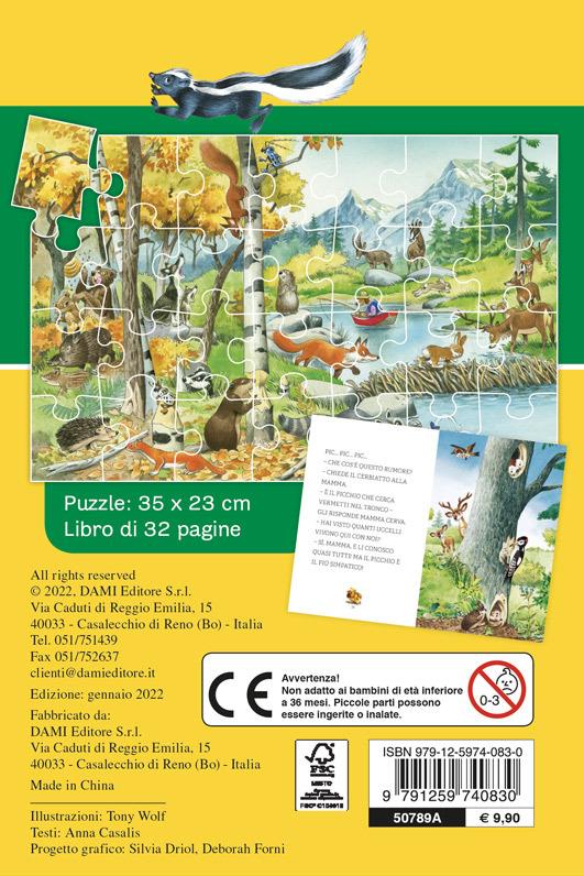 Gli animali del bosco. Storie da costruire. Ediz. a colori. Con puzzle 28 pezzi - Anna Casalis - 5