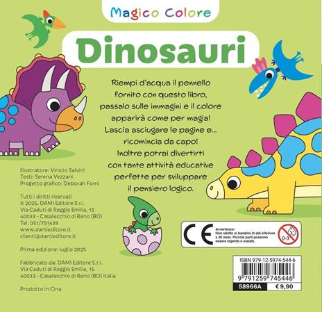 Dinosauri. Magico colore. Ediz. a colori. Con pennello ad acqua - Serena Vezzani - 5